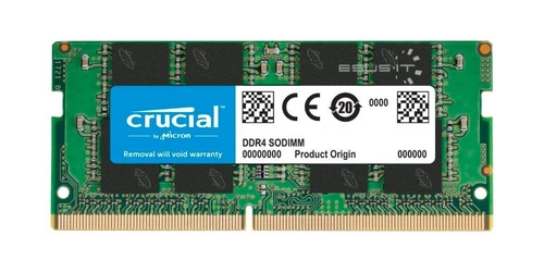 RAM memória 1x 16GB Crucial SO-DIMM DDR4 2400MHz PC4-19200 | CT16G4SFD824A.C16FBD1