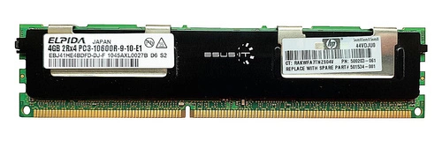 RAM memória 1x 4GB ELPIDA ECC REGISTERED DDR3 2Rx4 1333MHz PC3-10600 RDIMM | EBJ41HE4BDFD-DJ-F