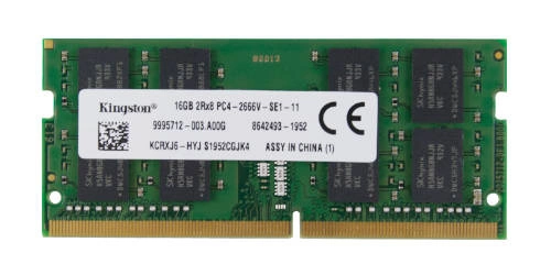 RAM memória 1x 16GB Kingston SO-DIMM DDR4 2666MHZ PC4-21300 | KCRXJ6-MIE