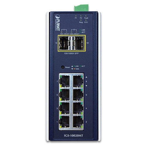Kapcsoló Planet IGS-10020MT 8x 1Gb 2x SFP