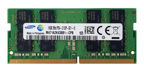RAM memória 1x 16GB Samsung SO-DIMM DDR4 2133MHz PC4-17000 | M471A2K43BB1-CPB