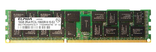 RAM memória 1x 16GB ELPIDA ECC REGISTERED DDR3  1333MHz PC3-10600 RDIMM | EBJ17RG4EAFD-DJ-F