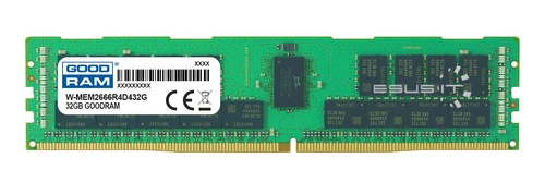 RAM memória 1x 32GB GoodRAM ECC REGISTERED DDR4 2Rx4 2666MHZ PC4-21300 RDIMM | W-MEM2666R4D432G