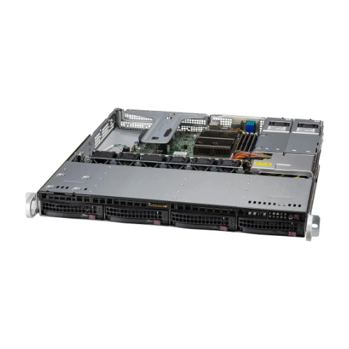 Szerver Platform Supermicro 1U 510T-MR SYS-510T-MR Intel x 1 DDR4 x 4 4 x 3.5" SATA PSU 1+1