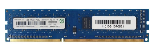RAM memória 1x 4GB Ramaxel NON-ECC UNBUFFERED DDR3 1600MHz PC3-12800 UDIMM | RMR5030KD68F9F