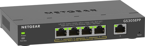 Kapcsoló Netgear GS305EPP-100PES 5x 1Gb 120 W PoE+