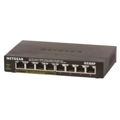 Kapcsoló Netgear GS308P-100PES | 192 kB | 16 Gb/s | 8x Ethernet Port