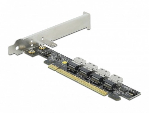 Delock Kártya PCI Express x16 do 4 x SFF-8654 4i NVMe - Bifurcation | 89030