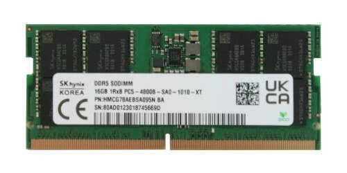 RAM memória 1x 16GB Hynix SO-DIMM DDR5 4800MHz PC5-38400 | HMCG78AEBSA095N
