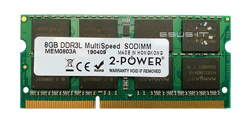 RAM memória 1x 8GB 2-POWER SO-DIMM DDR3 1600MHz PC3-12800 | MEM5203S