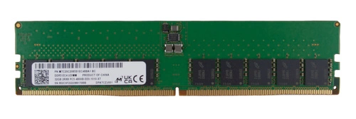 RAM memória 1x 32 GB Micron ECC UNBUFFERED DDR5 2Rx8 4800MHz PC5-38400 UDIMM | MTC20C2085S1EC48BA1R