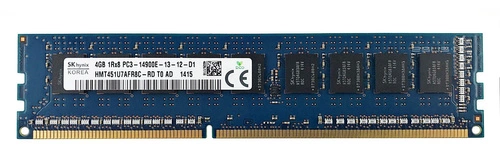 RAM memória 1x 4GB Hynix ECC UNBUFFERED DDR3  1866MHz PC3-14900 UDIMM | HMT451U7AFR8C-RD