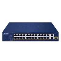 Kapcsoló Planet FGSD-2621P 8x 100Mb 2x RJ-45/SFP 120 W PoE+