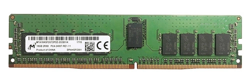 RAM memória 1x 16GB Micron ECC REGISTERED DDR4  2400MHz PC4-19200 RDIMM | MTA18ASF2G72PDZ-2G3