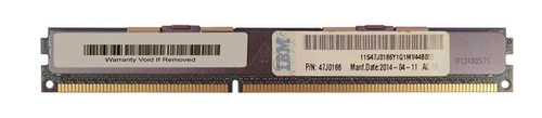 RAM memória 1x 8GB IBM ThinkServer & System X DDR3 1600MHz ECC REGISTERED DIMM | 47J0166