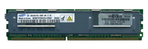 RAM memória 2x 2GB HP Proliant & Workstation DDR2 667MHz ECC FULLY BUFFERED DIMM | 397413-B21