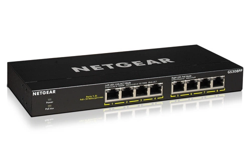 Kapcsoló Netgear GS308PP-100EUS 8x 1Gb 83 W PoE+