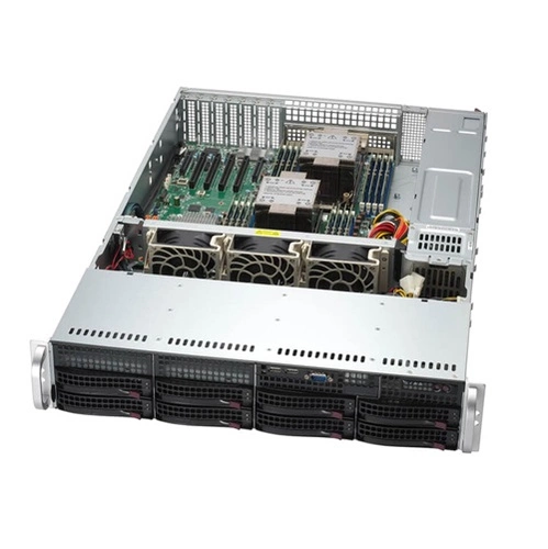 Szerver Platform Supermicro 2U 621P-TRT SYS-621P-TRT Intel x 2 DDR5 x 16 8 x 3.5" SATA/SAS/NVME PSU 1+1