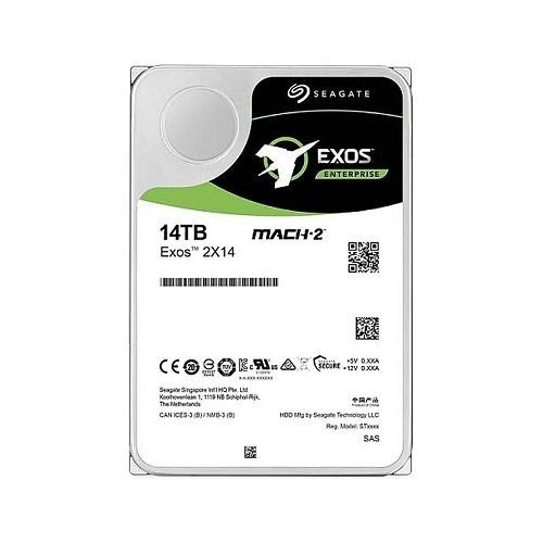 Merevlemez Seagate Exos 2X14 3.5'' HDD 14TB 7200RPM SAS 12Gb/s 256MB | ST14000NM0001