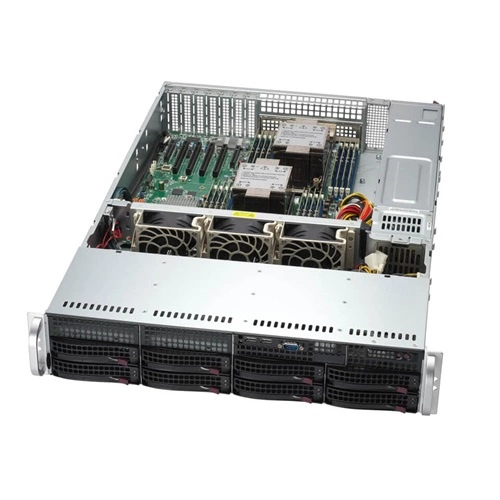 Szerver Platform Supermicro 2U 621P-TR SYS-621P-TR Intel x 2 DDR5 x 16 8 x 3.5" SATA/SAS/NVME PSU 1+0