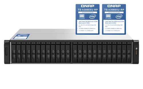 NAS-kiszolgáló QNAP TS-h3088XU-RP-W1270-64G 30x SSD | HDD SATA 64GB RAM