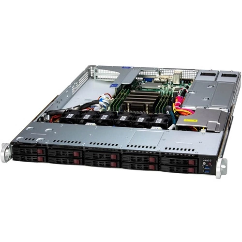 Szerver Platform Supermicro 1U 1115SV-WTNRT AS-1115SV-WTNRT AMD x 1 DDR5 x 6 10 x 2.5" SATA/SAS/NVME PSU 1+1