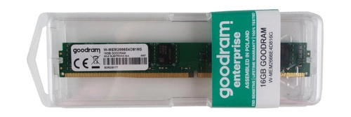 RAM memória 1x 16GB GoodRAM ECC UNBUFFERED DDR4 2Rx8 2666MHZ PC4-21300 UDIMM | W-MEM2666E4D816G