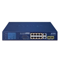 Kapcsoló Planet FGSD-1022VHP 8x 100Mb 2x RJ-45/SFP 120 W PoE+