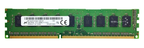 RAM memória 1x 4GB Micron ECC UNBUFFERED DDR3  1600MHz PC3-12800 UDIMM | MT18JSF51272AZ-1G6