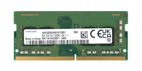 RAM memória 1x 8GB Samsung SO-DIMM DDR4 3200MHz PC4-25600 | M471A1K43EB1-CWE