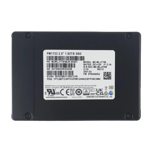 SSD Merevlemez Samsung PM1733 1.92TB 2.5'' NVMe PCIe 4.0 x4/dual port x2  | MZWLJ1T9HBJR MZWLJ1T9HBJR-00007