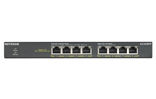 Kapcsoló Netgear GS308PP-100EUS 8x 1Gb 83 W PoE+