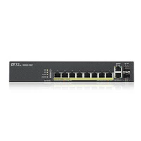Kapcsoló Zyxel GS2220-10HP-EU0101F 8x 1Gb 2x RJ-45/SFP combo ports 180W PoE+