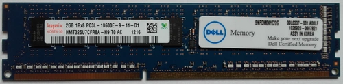 RAM memória 1x 2GB DELL PowerEdge & Precision Workstation DDR3 1333MHz ECC UNBUFFERED DIMM | SNPDM0KYC/2G 