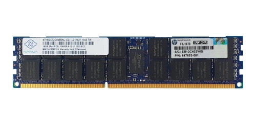 RAM memória 1x 16GB Nanya ECC REGISTERED DDR3 2Rx4 1333MHz PC3-10600 RDIMM | NT16GC72C4NB0NL-CG