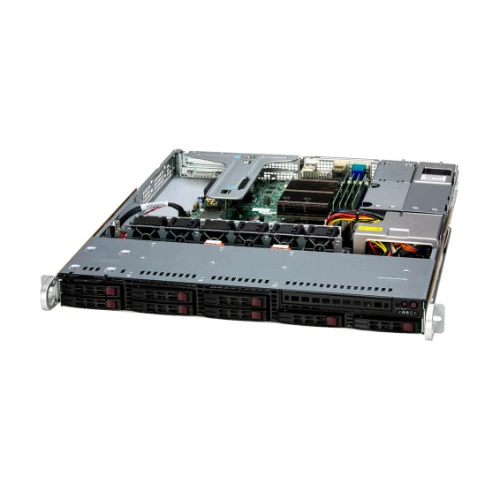 Szerver Platform Supermicro 1U 111R-M SYS-111R-M Intel x 1 DDR5 x 4 10 x 2.5" SATA/SAS/NVME PSU 1+0