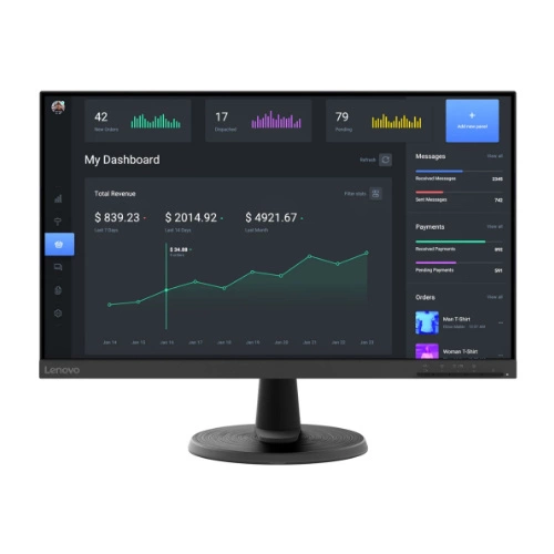 Monitor 23.8" Lenovo 67A2KAC6EU D24-40 1920 x 1080 Full HD 75Hz képernyőmátrix VA