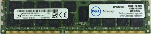 RAM memória 1x 16GB DELL PowerEdge & Precision Workstation DDR3 1333MHz ECC REGISTERED DIMM | SNPMGY5TC/16G 