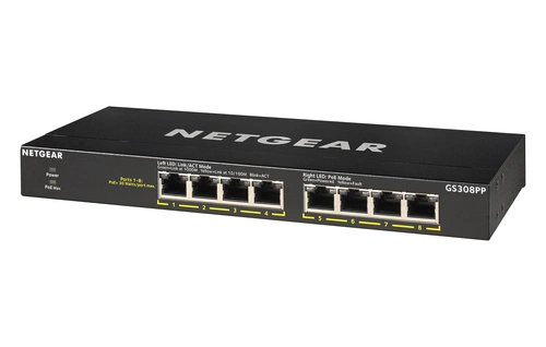 Kapcsoló Netgear GS308PP-100EUS 8x 1Gb 83 W PoE+