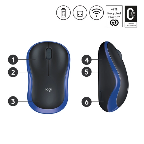 Vezeték nélküli egér Logitech M185 910-002239