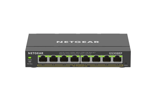 Kapcsoló Netgear GS308EP-100PES 8x 1Gb 62 W PoE+