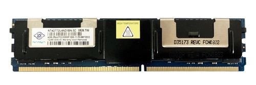 RAM memória 1x 4GB Nanya ECC FULLY BUFFERED DDR2 667MHz PC2-5300 FBDIMM | NT4GT72U4ND1BN-3C