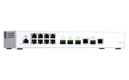 Kapcsoló QNAP QSW-M408-2C 8x 1Gb 2x SFP+ 2x RJ-45/SFP+