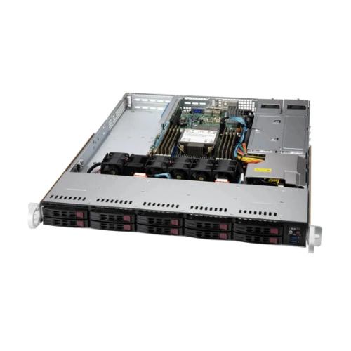 Szerver Platform Supermicro 1U 110P-WR SYS-110P-WR Intel x 1 DDR4 x 8 10 x 2.5" SATA PSU 1+0