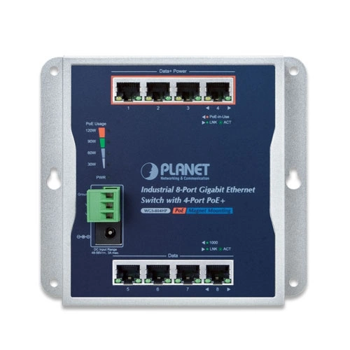 Kapcsoló Planet WGS-804HP 8x 1Gb 120 W PoE+