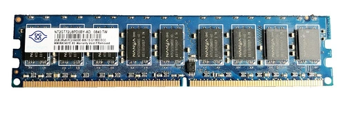 RAM memória 1x 2GB Nanya ECC UNBUFFERED DDR2  800MHz PC2-6400 UDIMM | NT2GT72U8PD0BY-AD