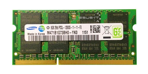 RAM memória 1x 8GB Samsung SO-DIMM DDR3 1600MHz PC3-12800 | M471B1G73BH0-YK0