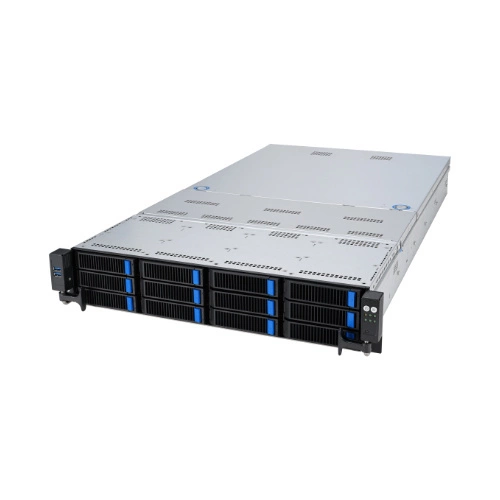 Szerver Platform ASUS 2U RS720A-E12-RS12/10G/2.6kW/8NVMe/GPU 90SF02E1-M00BZ0 AMD x 2 DDR5 x 24 12 x 3.5" SATA/SAS/NVME PSU 1+1