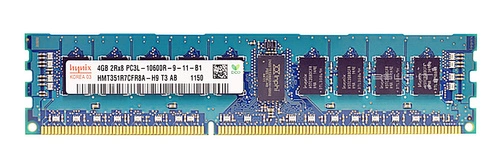 RAM memória 1x 4GB Hynix ECC REGISTERED DDR3 2Rx8 1333MHz PC3-10600 RDIMM | HMT351R7CFR8A-H9