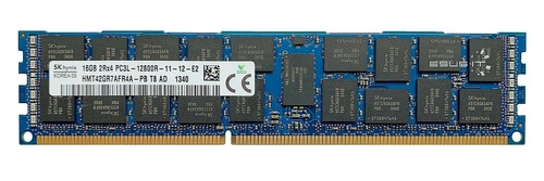 RAM memória 1x 16GB Hynix ECC REGISTERED DDR3 2Rx4 1600MHz PC3-12800 RDIMM | HMT42GR7AFR4A-PB